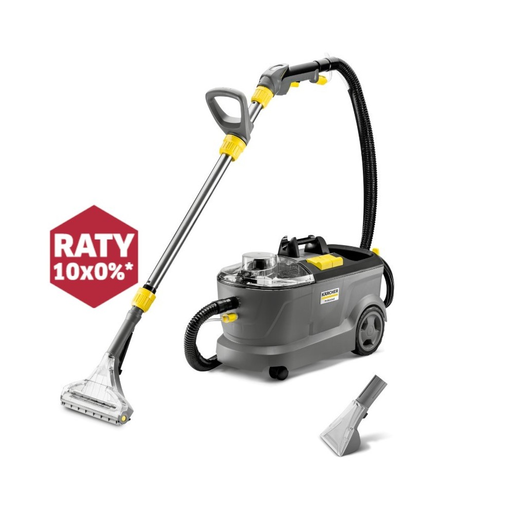 Puzzi 10/1 ADV (1250 W / 10 L / 254 mbar) Profesjonalny odkurzacz piorący Karcher + wąż 4 m