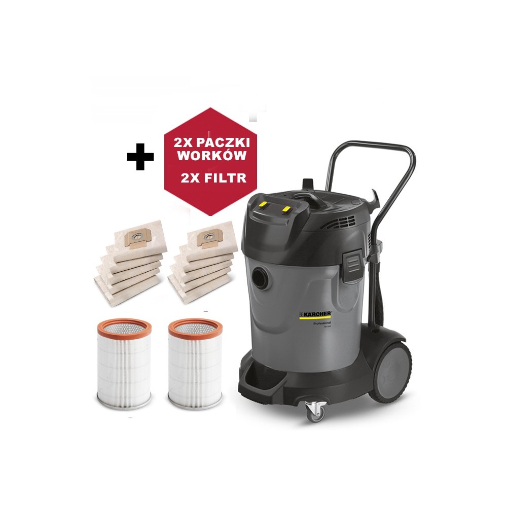NT 70/2  (2400W, 70L, DN 40) dwuturbinowy ODKURZACZ UNIWERSALNY KARCHER