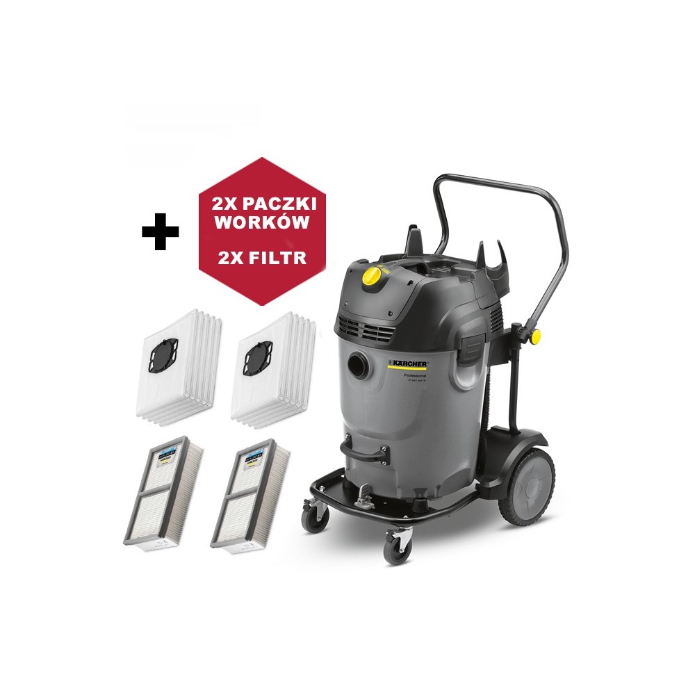 ODKURZACZ UNIWERSALNY NT 65/2 Tact² Tc profesjonalny Karcher (2760W, 65L, DN 40)