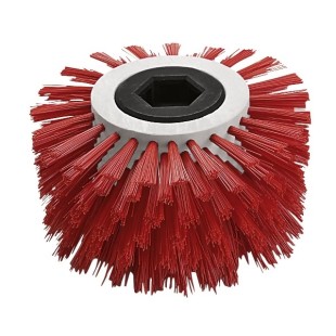 Szczotka kątowa, średnio twarda, czerwona, średnica 170 mm