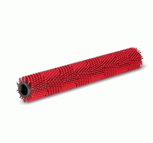 Uniwersalna szczotka walcowa z włosiem średnio twardym, czerwona, 450 mm